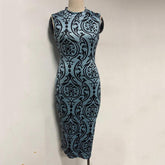 Vintage baroque print summer dress